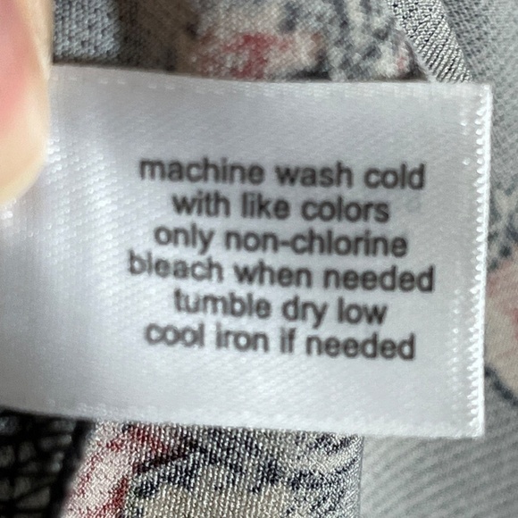 Lane Bryant Floral Top 18 Black Boho Western Preppy Dainty Belted Peasant Hippie - Picture 11 of 13